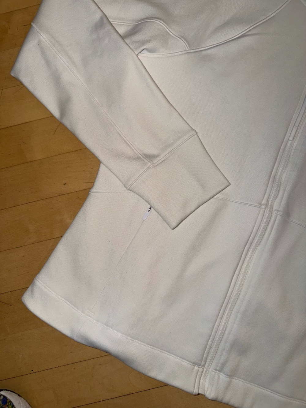 Athleta white zip up hoodie jacket, L, CB2691 - Picture 5 of 5